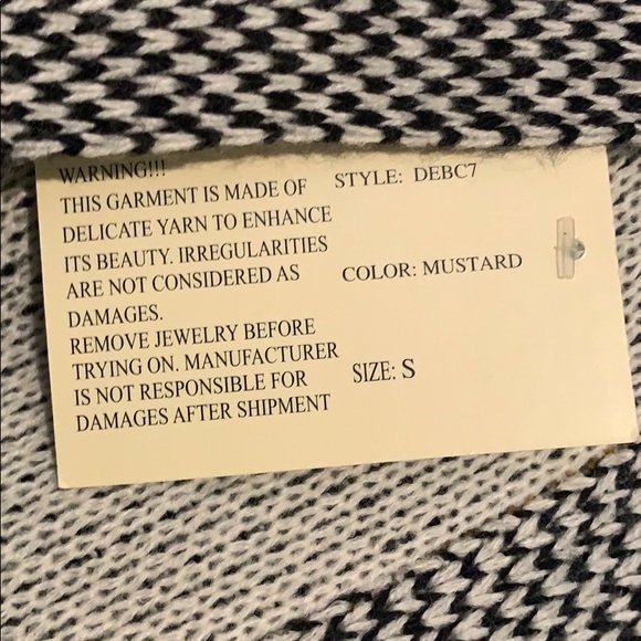 *BRAND NEW* Yellow, white & black cardigan - Picture 3 of 5